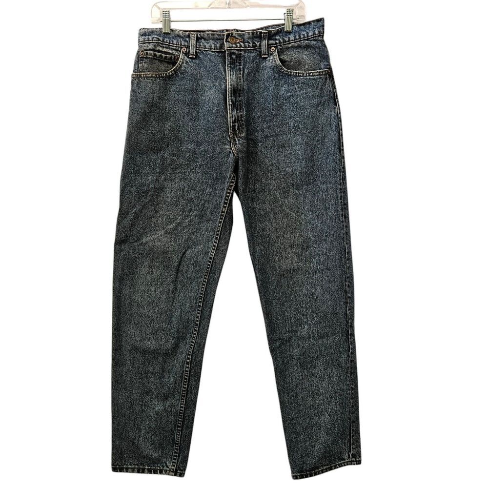 Vtg Levis Jeans 550 Mens sz 35x31 Relaxed Fit Tapered Leg Blue Denim USA Grunge